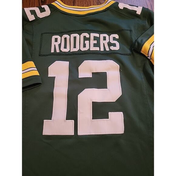 Nike Aaron Rodgers Green Bay Packers Jersey Youth Size Medium 10-12 Football - Picture 9 of 9